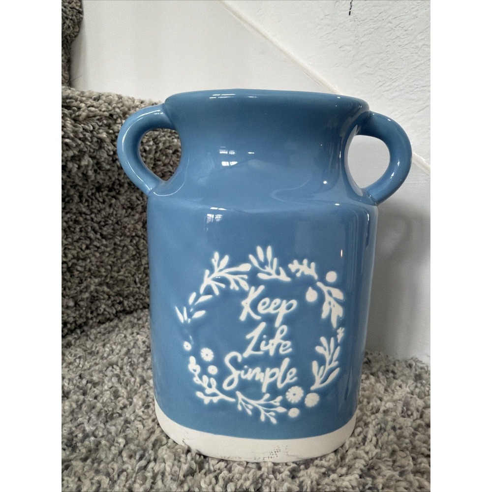 Decorative Crock  "KEEP LIFE SIMPLE"